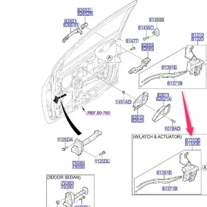 Zamek drzwi przednich lewych 2011-2015 KIA Szybka wysyłka