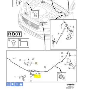 Zamek lewy maski pokrywy silnika XC40 EX40 Zniżka