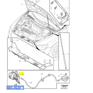 Nie przegap Zamek maski pokrywy silnika C30 Volvo