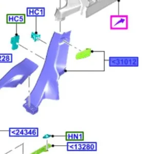 Wykończenie boczek bagażnika mondeo MK5 FORD - wyprzedaż Ostatnie sztuki