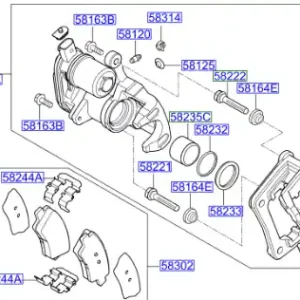 Tani Zacisk hamulcowy tylny lewy Hyundai I30 - wyprzedaż