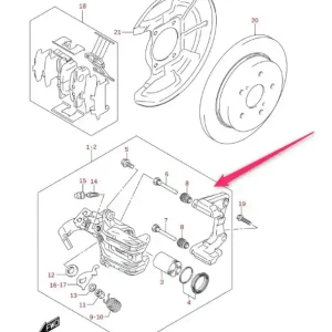 Wyprzedaż Zacisk komplety tylny prawy kizashi Suzuki