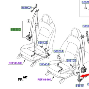 Tylko do końca tygodnia Zaczep pasa bezpieczeństwa lewy przód 2018 2022