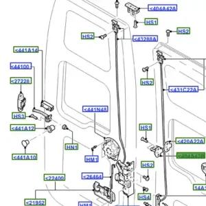 Dostępne od ręki Zaczep zamka drzwi tylnych transit 2006FORD - wyprzedaż