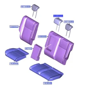 Hit sprzedaży Zagłówek środkowy czarny Ford Kuga 12-20 - wyprzedaż