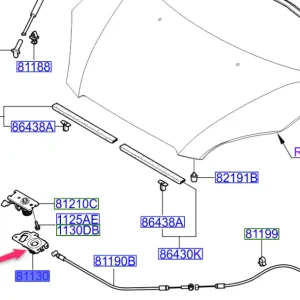 Wyjątkowa oferta Zamek pokrywy silnika