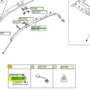 Zapięcie osłony przeciwsłonecznej Hyundai I20 Rabat