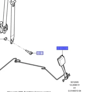 Zapięcie pasa bezpieczeństwa pasażera smax galaxy 20062015 FORD Ekspresowa dostawa