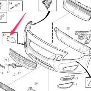 Zaślepka haka holowniczego zderzaka przód S60 Volvo Zamów teraz