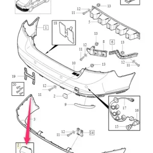 Kup online Zaślepka haka holowniczego zderzaka tylnego S40 Volvo