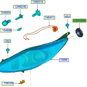 Oferta czasowa Zaślepka reflektora przedniego Ford Fiesta 2008 2012 - wyprzedaż