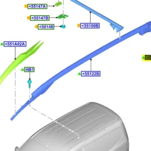 Wybór klientów Zaślepka relingu lewego tylna Ford Transit Courier 2014 - wyprzedaż