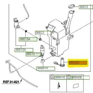 Hit sprzedaży Zaślepka spryskiwacza reflektorów Hyundai I40 (2018) OE
