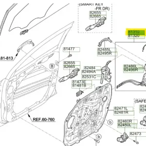 Zatrzask drzwi przód lewa strona Hyundai Tucson - wyprzedaż Wybór klientów