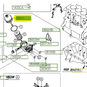 Bestseller Zatyczka filtra oleju Hyundai I20 I30 I40 IX35 IX20 Tucson OE