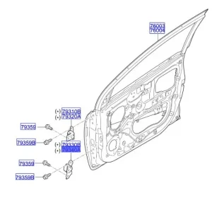 Nie przegap Zawias dolny drzwi przednich prawych Kia Picanto 2024