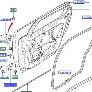 Zawias dolny drzwi tylnych lewych mondeo MK4 Kup online