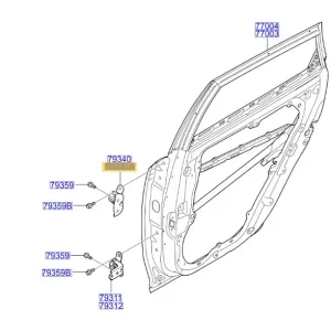 Szybka dostawa Zawias drzwi lewy tył KIA Ceed (2006-2012) - wyprzedaż