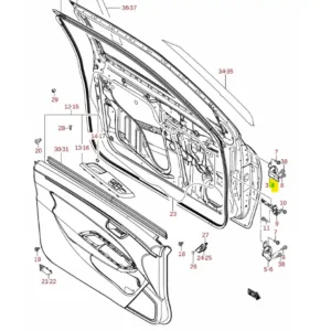 Bezpieczne zakupy Zawias drzwi prawych górny Suzuki Swift / S Cross / Vitara - wyprzedaż