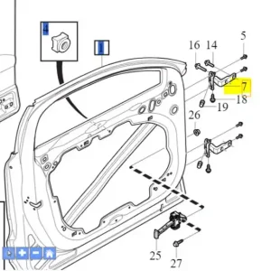 Zawias górny drzwi lewy przód S90 V90 V90CC XC60 Szybka wysyłka
