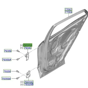 Zawias górny drzwi lewy tył Kia SPortage 21-25 Hit cenowy