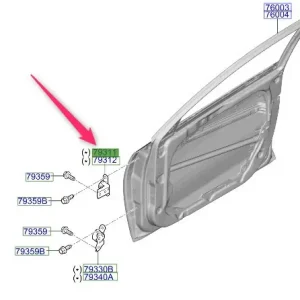 Łatwy zwrot Zawias górny drzwi prawy przód Kia Ced 2018 Sportage 21-25