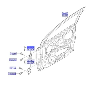 Zawias górny drzwi prawych przednich Kia Picanto 2024 Kup online