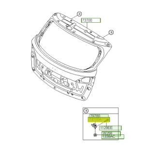 Oferta czasowa Zawias klapy bagażnika lewy Hyundai I30 - wyprzedaż