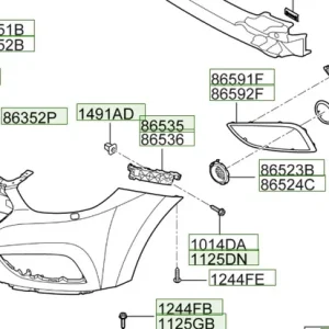 Zaślepka lampy przeciwmgielnej zderzaka przedniego Hyundai IX35 / Tucson Szybka wysyłka