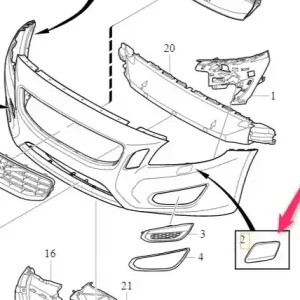 Zaślepka lewa spryskiwacza reflektora S60 V60 Volvo Tani