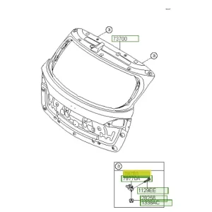 Łatwy zwrot Zawias klapy bagażnika prawy Hyundai I30 - wyprzedaż