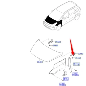 Łatwy zwrot Zawias lewy maski pokrywy silnika 2016 2018