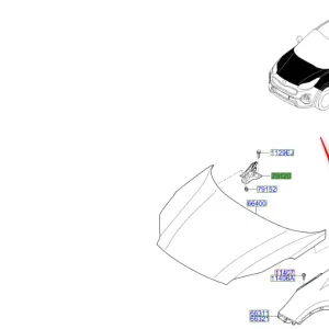 Bestseller Zawias lewy maski pokrywy silnika 2018 2022