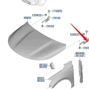 Oferta limitowana Zawias lewy maski pokrywy silnika Kia Sorento Hybrid 20-23