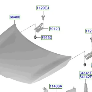 Zawias lewy maski pokrywy silnika Kia SPortage 21-25 Kup teraz