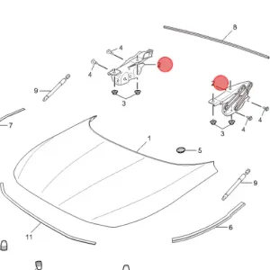 Zawias maski lewy MG hs 2024 Wysoka jakość