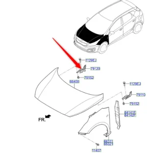 Popularny Zawias maski prawy 2015 2018