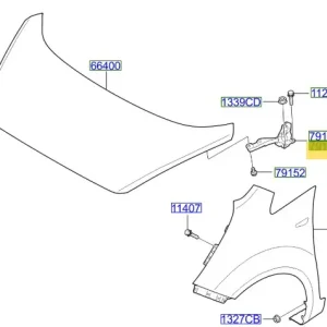 Darmowa dostawa Zawias maski silnika prawy KIA Venga (2009-2019)