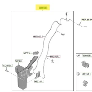 Zbiornik spryskiwacza Hyundai I20 / Bayon Ekspresowa dostawa