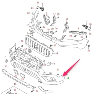 Zderzak dolny przód Suzuki Tani