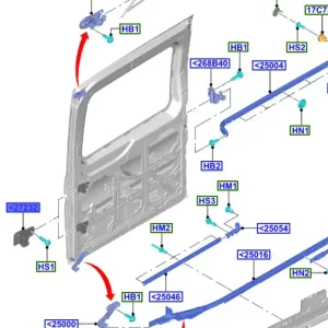 Wyjątkowa oferta Zderzak drzwi przesuwnych Ford Transit 2014 - wyprzedaż