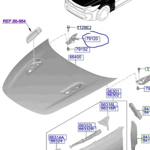 Zawias prawy maski 2017 2023 KIA Dodaj do koszyka