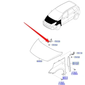 Zawias prawy maski pokrywy silnika 2016 2018 Łatwy zwrot