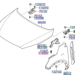 Zawias prawy maski pokrywy silnika Kia Sorento 17-20 Hit cenowy