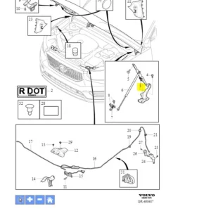 Zawias prawy maski pokrywy silnika XC40 EX40 Kup teraz