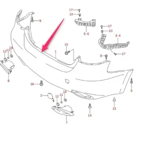 Zderzak tylny kizashi z otworami na pdc Suzuki Wybór klientów