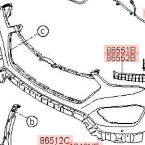Dostępne od ręki Zderzak przedni grand fe Hyundai