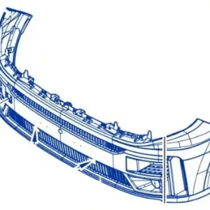 Zderzak przedni RENAULT MASTER IV 4 halogeny bez czujników parkowania OE Dostępne od ręki