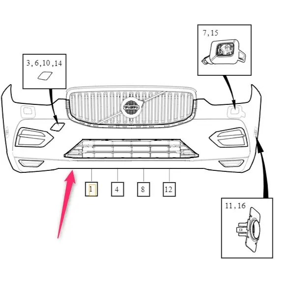 Zderzak przedni w kolorze 714 Volvo Obniżka ceny