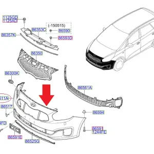 Zderzak przednie 2012-2016 KIA Okazja